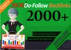 do 2000 dofollow live backlinks for google ranking 