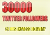add 30500+ plus AAA Twitter Followers To Your TwitTer Profile Follow In 15 Hrs