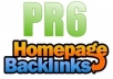 Give 20 High PR 6,5,4 Home Page Backlinks PR6-1,PR5-2,PR4-17 